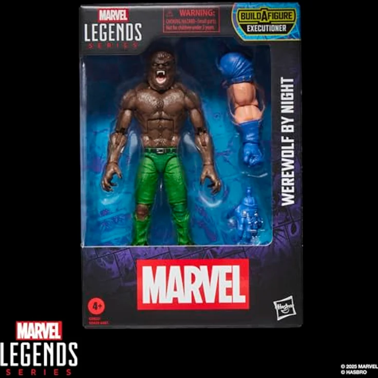 Marvel Press Marvel Legends Series Werewolf by Night Action-Figur, 15 cm, mit 2 Build-A-Figure Elementen und über 20 Bewegungspunkten – Bild 2