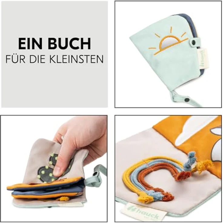 Hauck Play Reading S Animals, Greifspielzeug für Hochstühle zur Förderung der Sinne und Hand-Auge-Koordination – Bild 2