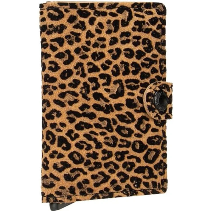 Secrid Miniwallet Leo MLe-Beige Kartenetui aus Leder, für 4 Karten mit oder 6 Karten ohne Prägung, Maße: 10,2 x 6,5 x 2,1 cm - Leo-Leder mit innovativem Cardprotector – Bild 1
