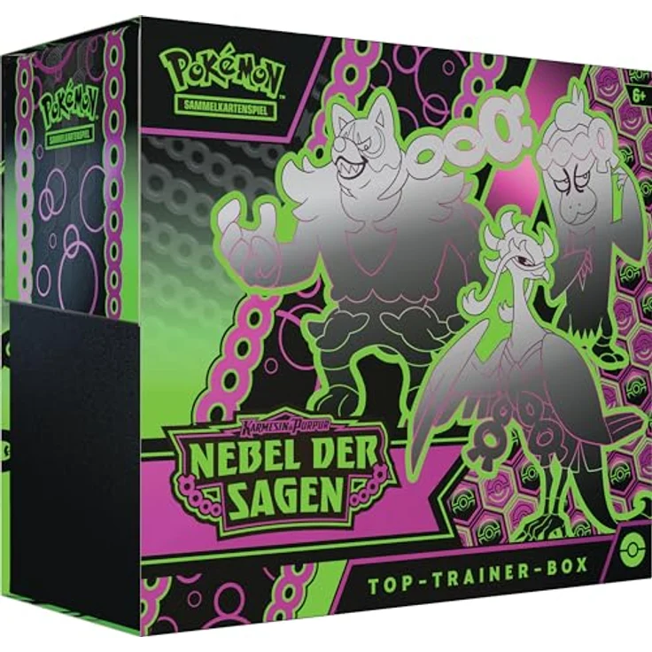 Nintendo Pokémon - Karmesin & Purpur Nebel der Sagen Top-Trainer Box (deutsch) - 9 Booster Packs – Bild 1