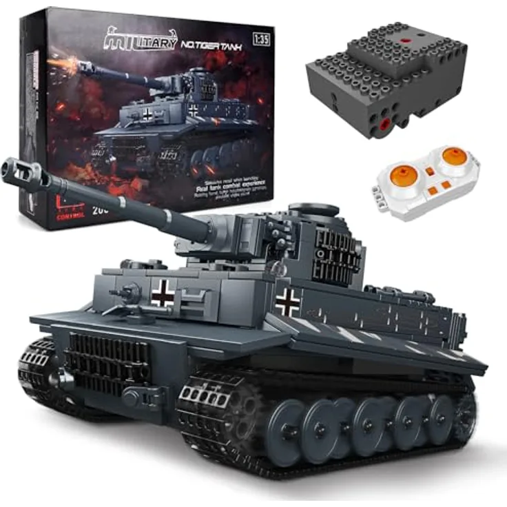 Mould King 20014 Technik Panzer Bausteine Modell, 800+ Teile mit Motor, programmierbare Fernsteuerung und beweglichem Geschützrohr, Geschenk für Erwachsene und Jugendliche ab 16 Jahren
