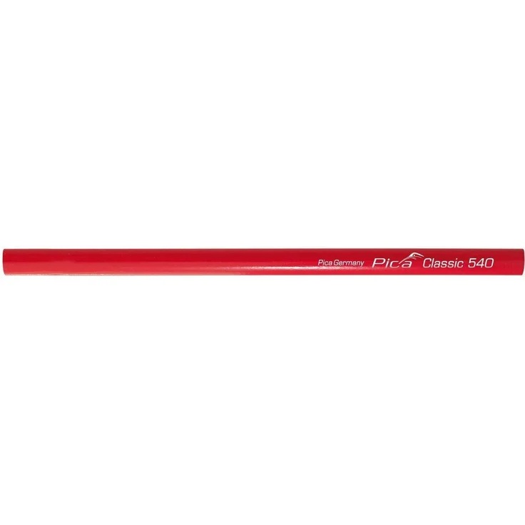 Pica Zimmermannstift Classic 540, Bleistift 24 cm (2H, bruchfeste Graphitmine, 10er Pack)