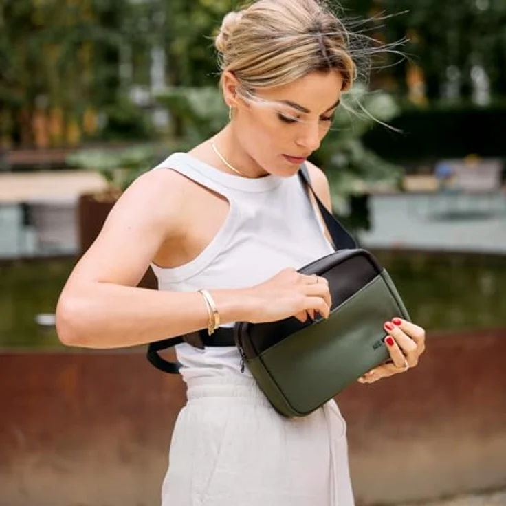 ABC Design Hip Bag Umhängetasche, stilvolles Design mit pfiffigen Fächern, Coal – Bild 6