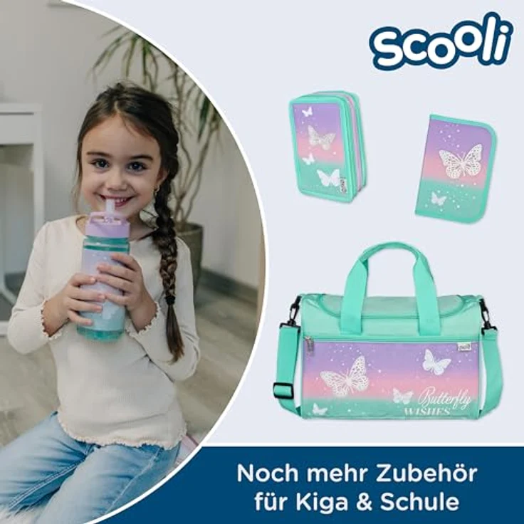 Scooli Sporttasche Butterfly Wishes, Kindersporttasche mit ca. 10,5 Litern Volumen, mehrfarbig – Bild 5