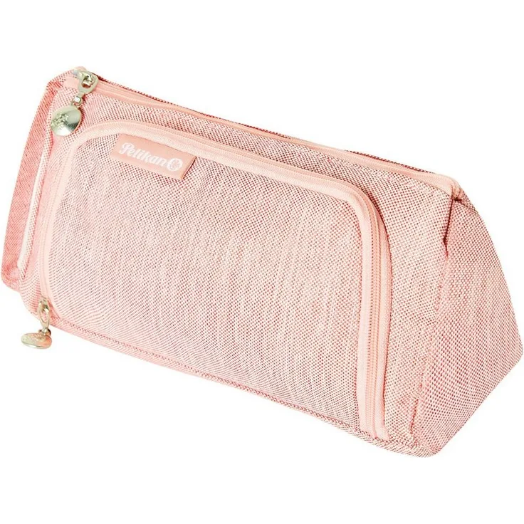Pelikan Federmäppchen Faulenzer Homeoffice rose Canvas Look - für Schule Uni Beruf