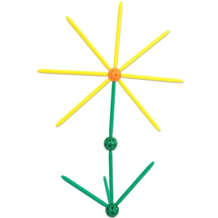 Betzold Geometrie-Steckbaukasten – Lernspielzeug mit 330 Bauteilen, bunt sortiert in Orange, Violett, Grün, Gelb, Blau und Rot – Bild 5