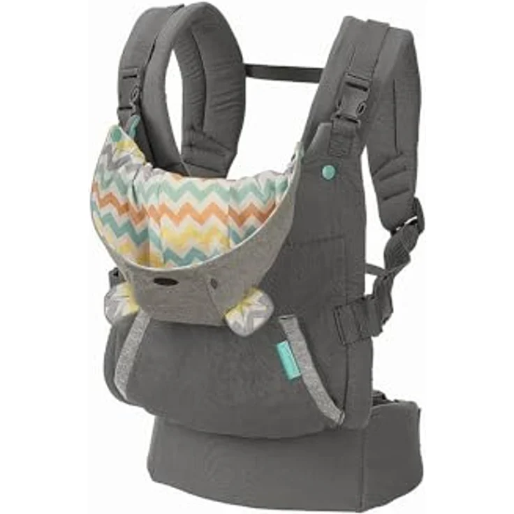 Infantino Cuddle Up Babytrage – Ergonomische Babytrage mit Teddy-Kapuze und verstellbaren Schultergurten – Für Säuglinge und Kleinkinder von 5,4-18 kg - Preisvergleich – Bild 2
