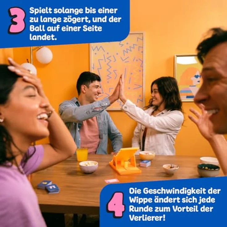 Big Potato Tilt n Shout, schnelles Wippen Familienspiel mit 150 Kategorien und interaktiver Murmel-Wippe, perfekt für Spieleabende – Bild 4