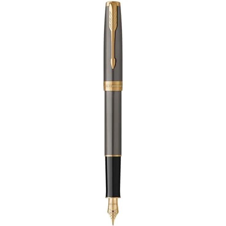 Parker Pen SONNET Füllfederhalter mit grauem Lack und goldener PVD-Beschichtung, luxuriöses Design – Bild 8