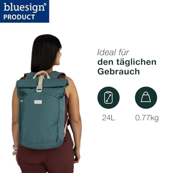 Osprey ARCANE ROLL TOP PACK, Wanderrucksack mit Rollverschluss und gepolstertem Laptopfach für bis zu 16 Zoll, aus 100 % recyceltem Material – Bild 2
