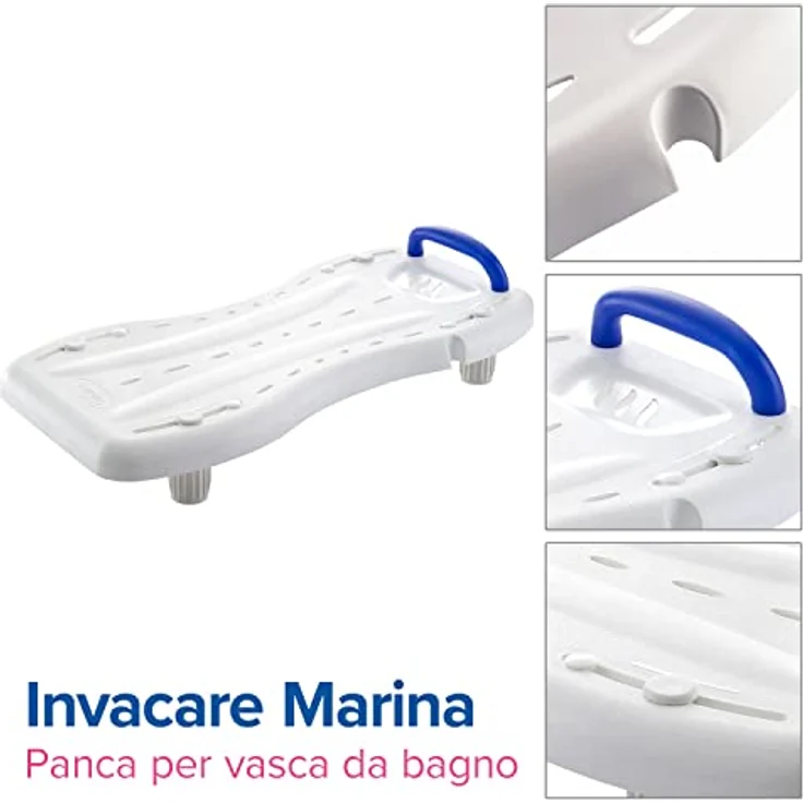 Invacare Badewannenbrett Invacare Marina H112, Badewannenbrett mit Verstellbereich, hoher Belastbarkeit (150kg) und weißem Design – Bild 2