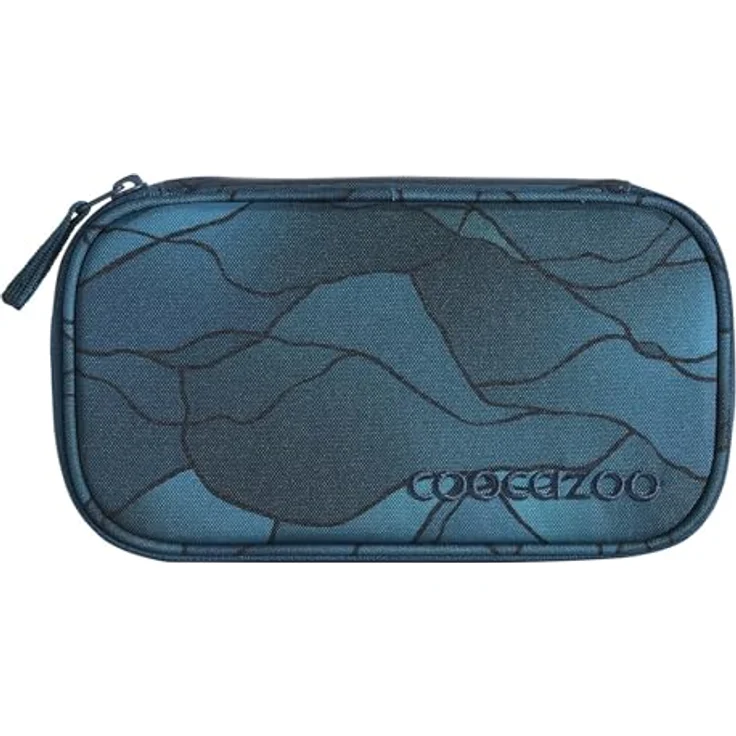 Coocazoo Mäppchen „Crystal Waves”, blau, Federmäppchen mit großem Hauptfach, Reißverschlussfach, Klarsichtfach, Fach für Geodreieck und Stiftehalter, ab der 3. Klasse – Bild 1