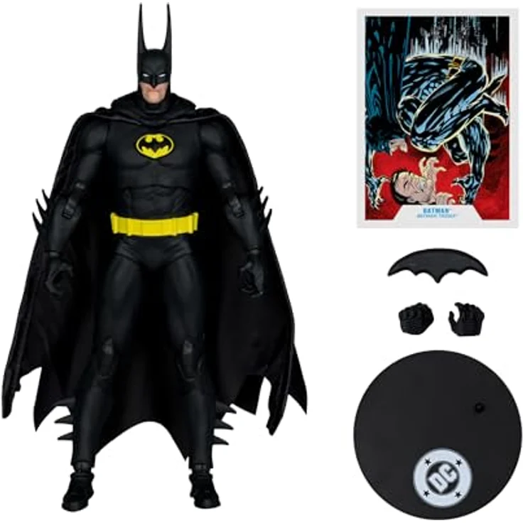 McFarlane DC Multiverse Actionfigur Batman (Troika), 20 cm mit Batarang und Display-Basis, ultrabeweglich mit 22 Artikulationspunkten – Bild 2