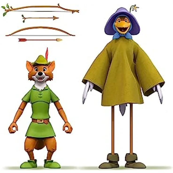 Super7 Disney Robin Hood Storch Kostüm – Ultimates! Actionfigur 17,8 cm, langlebig und flexibel gestaltbar