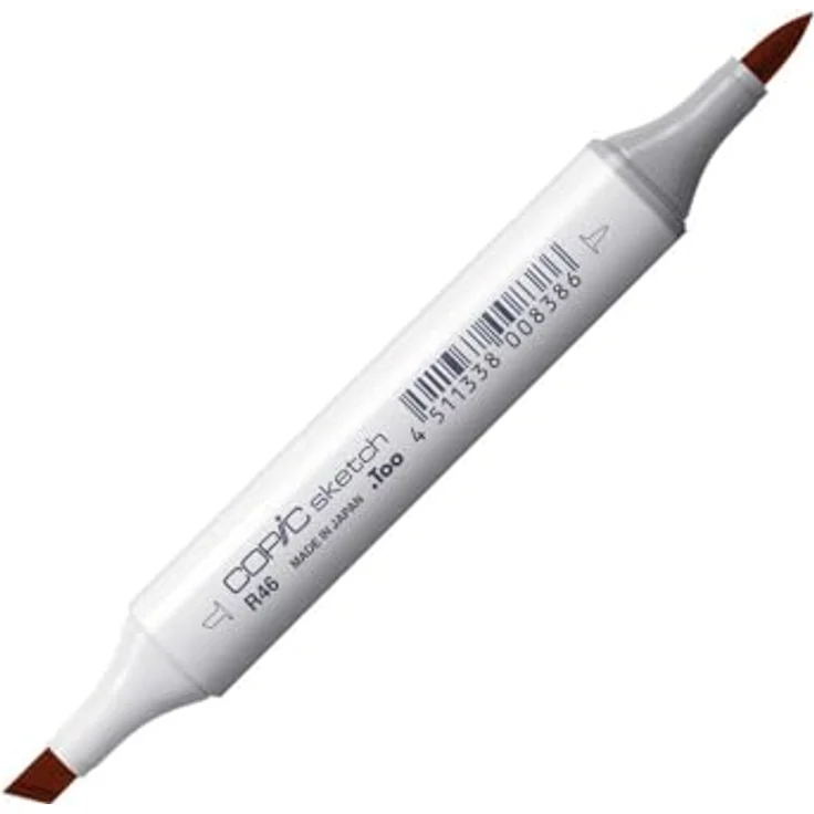Copic COPIC Sketch Marker Typ R - 46, Strong Red, professioneller Pinselmarker mit Super-Brush- und Medium-Broad-Spitze, schnelltrocknend – Bild 3