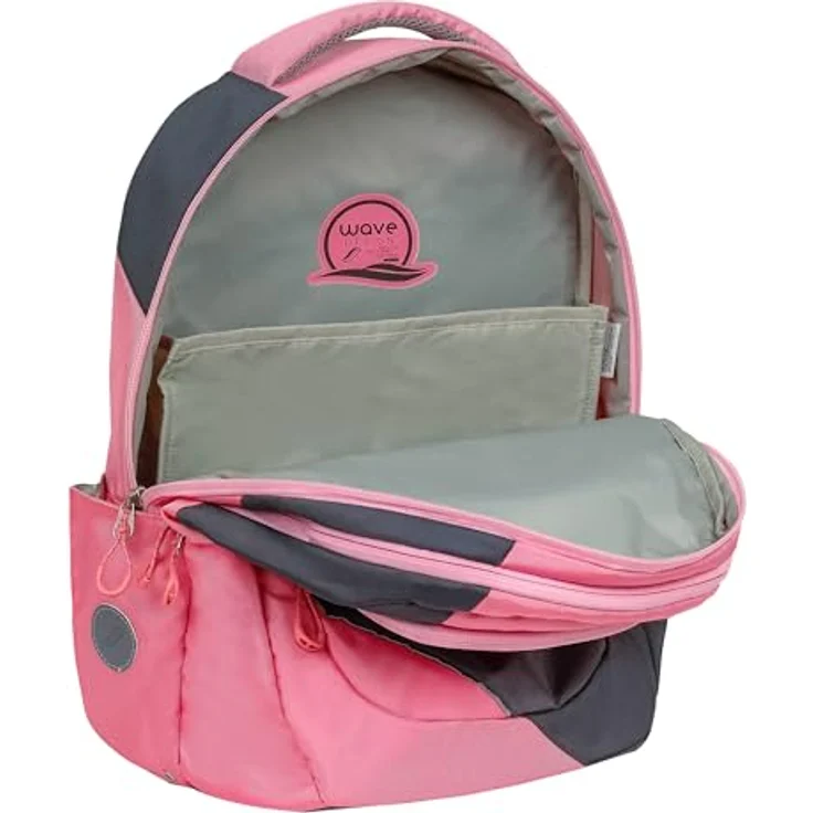 Wave Prime Schulrucksack, 30 L, wasserabweisendes Polyester, Laptopfach bis 15,4", gepolsterte Schultergurte, reflektierende Elemente – Bild 4