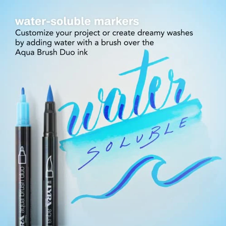 LYRA Aqua Brush Duo, 6 Pastellfilzstifte mit feiner und pinselartiger Spitze, wasserbasierte Farben – Bild 5