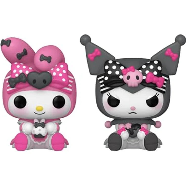 Funko Pocket Pop! Hello Kitty Kuromi + 20th, Vinyl-Schlüsselanhänger im 2-Pack, Neuartiger Sammelartikel für Anime-Fans, 11,76 cm – Bild 2