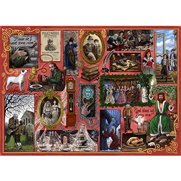 Gibsons 1000 Book Club: Charles Dickens, Premium Puzzle mit 1000 Teilen, illustriert, 49x68 cm, für Kinder und Erwachsene ab 12 Jahren, nachhaltige Herstellung aus 100% recyceltem Material – Bild 2