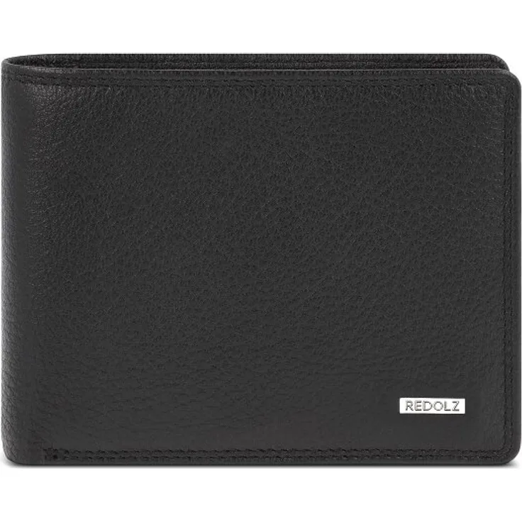Redolz Leather Essentials Geldbörse RFID Leder 12 cm ausklappbar black