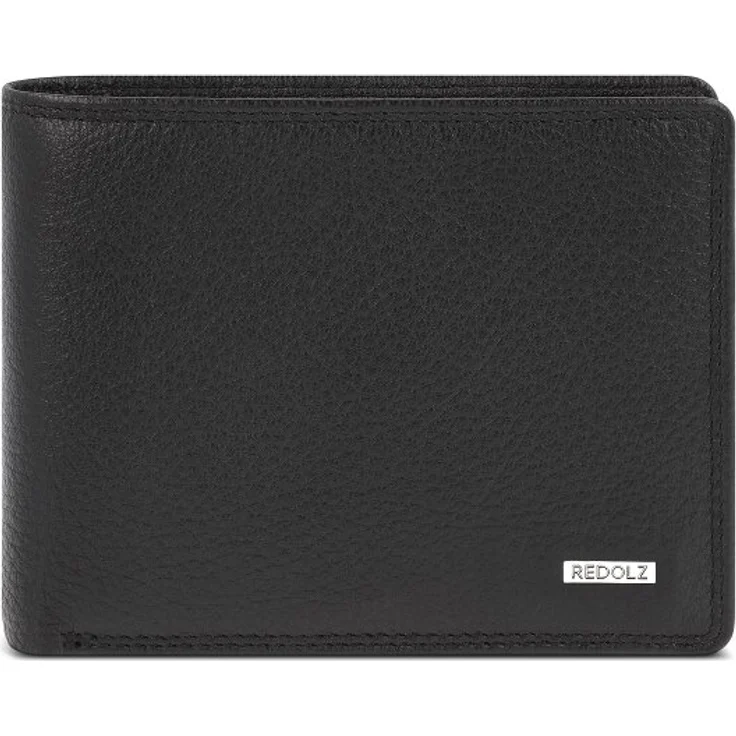 Redolz Leather Essentials Geldbörse RFID Leder 12 cm ausklappbar black – Bild 1