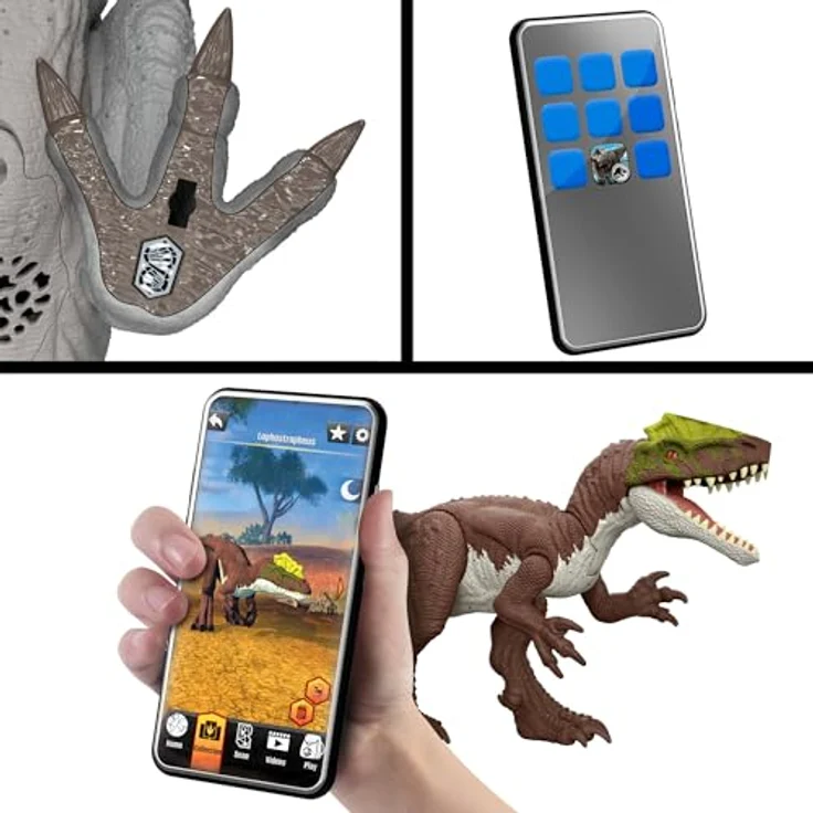 Mattel® Jurassic World, Rebirth Wild Roar Baryonyx, Actionfigur mit beweglichem Schwanz und Geräuschfunktion, ca. 33 cm lang – Bild 6