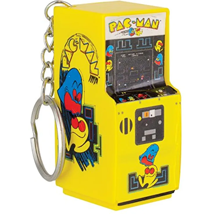 Paladone Namco Pac-Man Mini-Arcade-Schlüsselanhänger, hochwertiges Produkt
