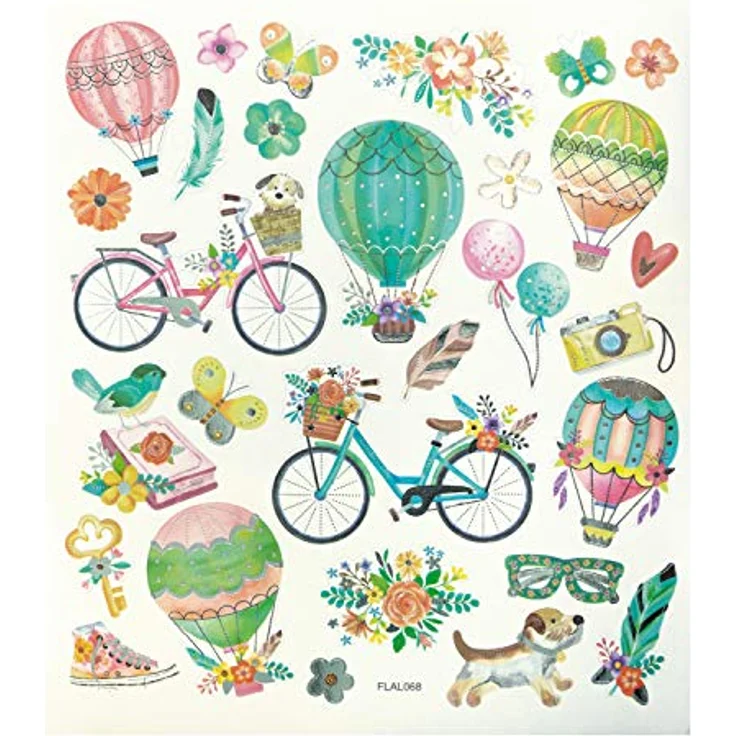 folia 18212 - Charming Sticker, Spring I, 60 Sticker, in verschiedenen Motiven, einfach von der Folie abzuziehen – Bild 2