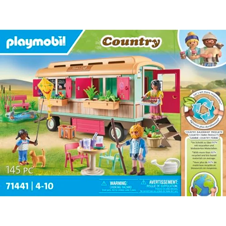 Playmobil® Gemütliches Bauwagencafé (71441), Country Konstruktions-Spielset, (145 St), teilweise aus recyceltem Material, Made in Germany – Bild 4