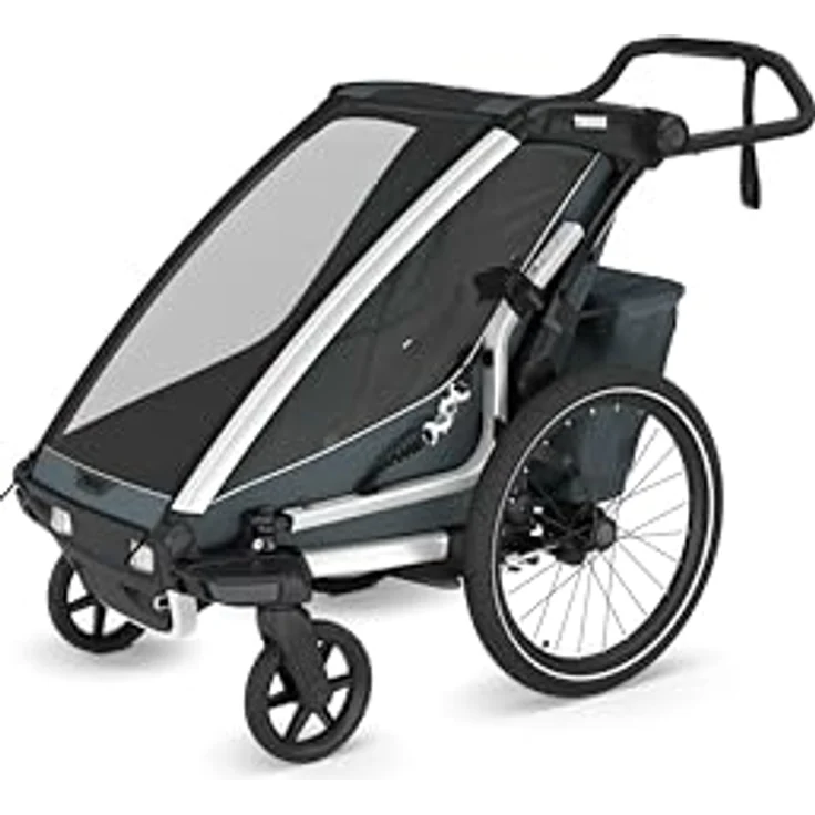 Thule Chariot Cross 2, Veloanhänger mit modularen Sitzoptionen für ein oder zwei Kinder und schneller Umwandlung in einen Kinderwagen – Bild 4