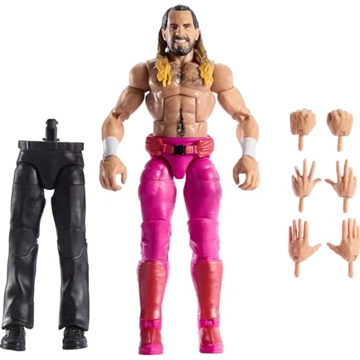 Mattel WWE Elite Collection, Actionfigur Seth Freakin' Rollins mit Zubehör, Premium Live-Event WrestleMania, TrueFX-Technologie, Mehrfarbig