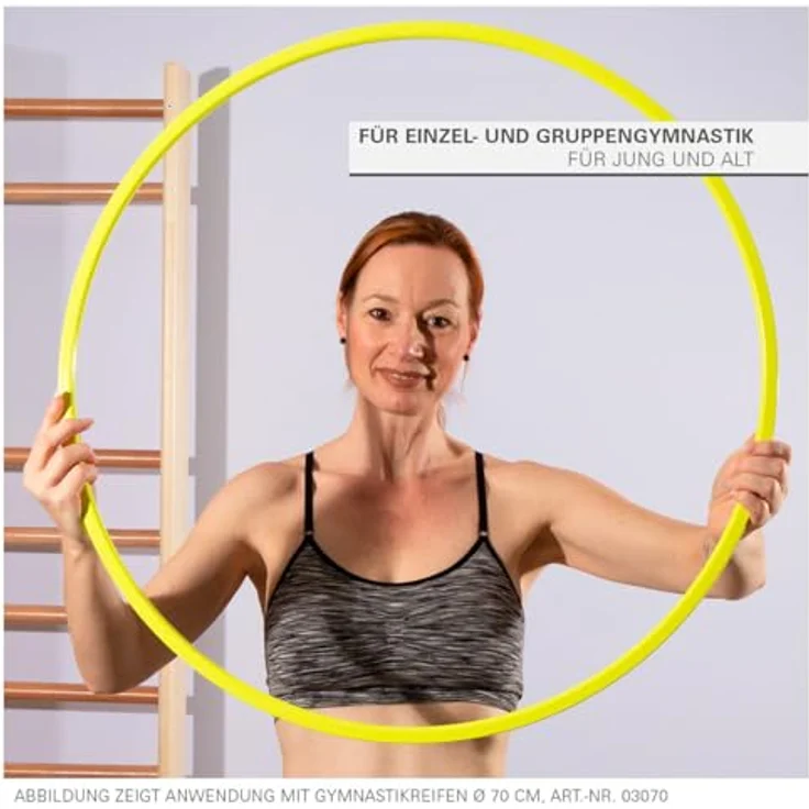 Gymnastikreifen aus Kunststoff, Hula Hoop, Trainingsreifen, Turnreifen, 60 cm, Blau – Bild 3