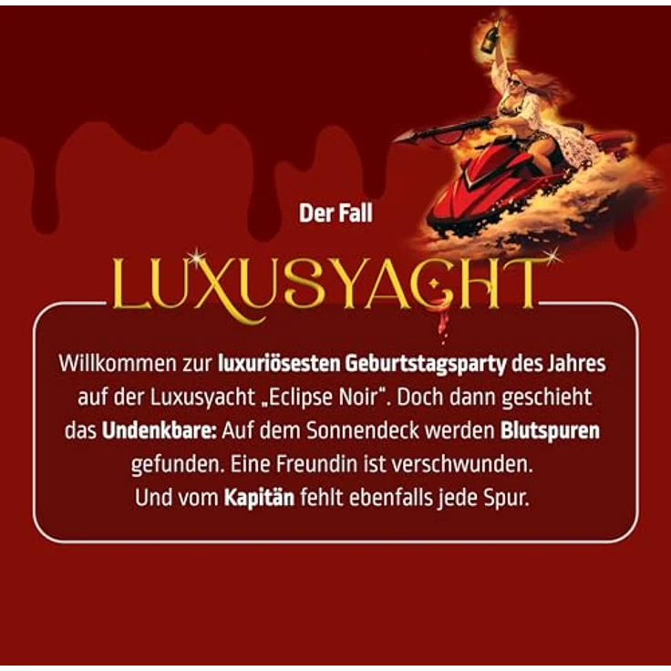 Mord bei Tisch Krimidinner, Der Luxusyacht Fall - Krimi Spiel für 4-6 Personen ab 16 Jahren mit flexiblen Rollen und Einladungslinks – Bild 5