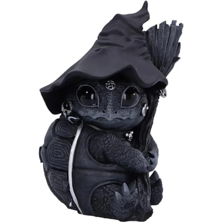 Nemesis Now Cult Cuties Shellial, Handbemalte Sammelfigur aus Harz, schwarz, ca. 8 cm – Bild 1