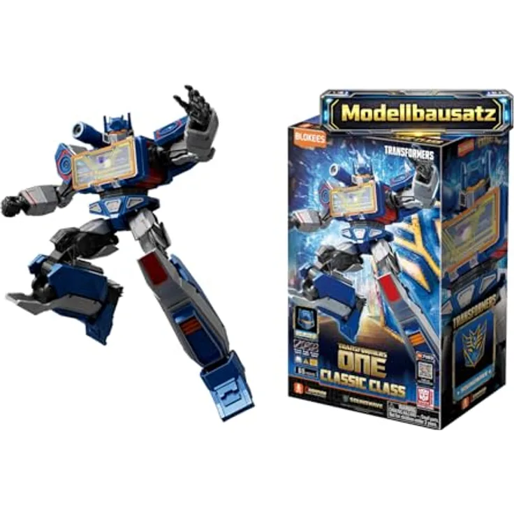 Blokees Transformers Soundwave-Figur, Bausatz mit 85 beweglichen Teilen, beleuchtete Augen und Brust, ab 12 Jahren