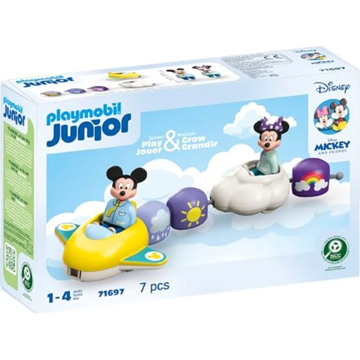 Playmobil® Mickys & Minnies Wolkenflug (71697), JUNIOR & Disney Konstruktions-Spielset, (7 St), Made in Europe – Bild 2