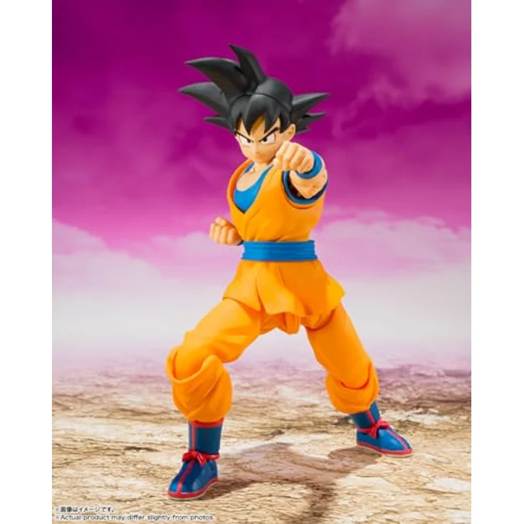 TAMASHII NATIONS Dragon Ball DAIMA Son Goku S.H.Figuarts Actionfigur, 14,5 cm, mit austauschbaren Handgelenken und Gesichtsteilen – Bild 5