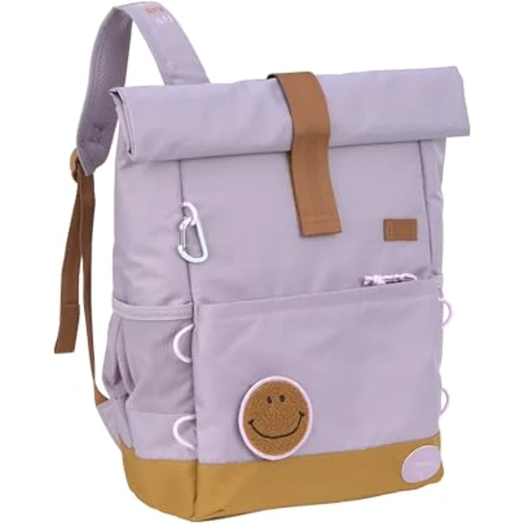 LÄSSIG Kinderrucksack mit Brustgurt Freizeitrucksack wasserabweisend, 12 Liter/Medium Rolltop Backpack lilac – Bild 1
