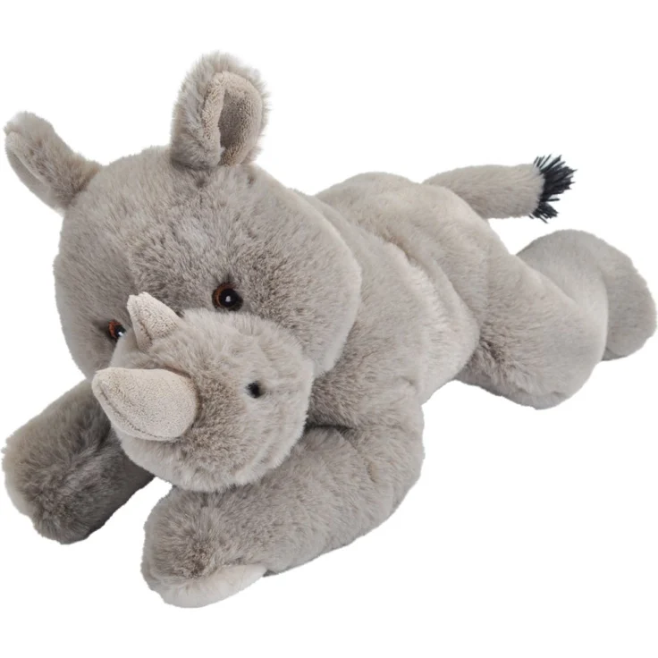 Wild Republic Ecokins Medium Nashorn, Kuscheltier, extrem weich und detailreich