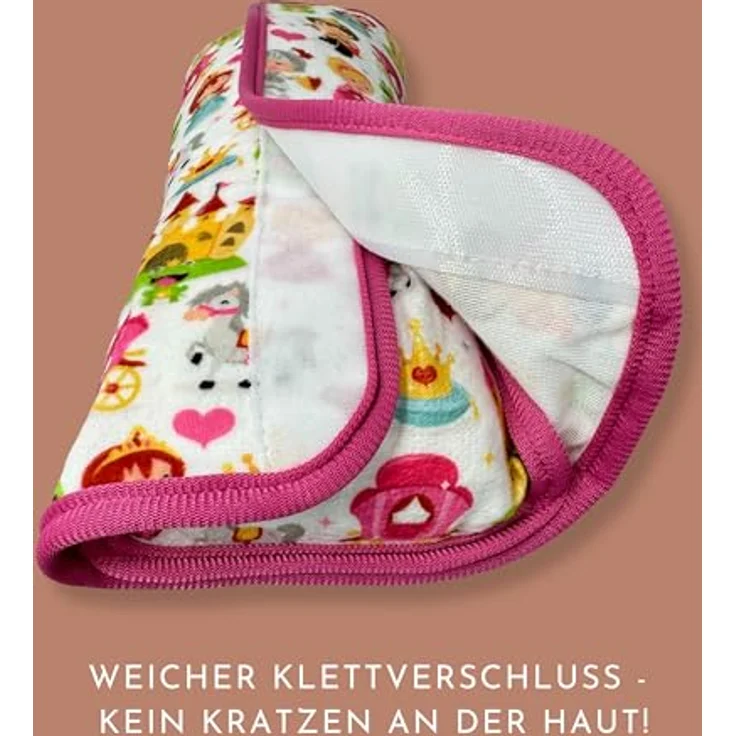 HECKBO Auto Schlafkissen Prinzessin König Motiv für Kinder Mädchen Jungen - maschinenwaschbar – kuschelweich - Auto Gurtkissen, Gurtschoner, Gurtschutz Sitzerhöhung, Auto Kissen, Reisekissen, Urlaub – Bild 6