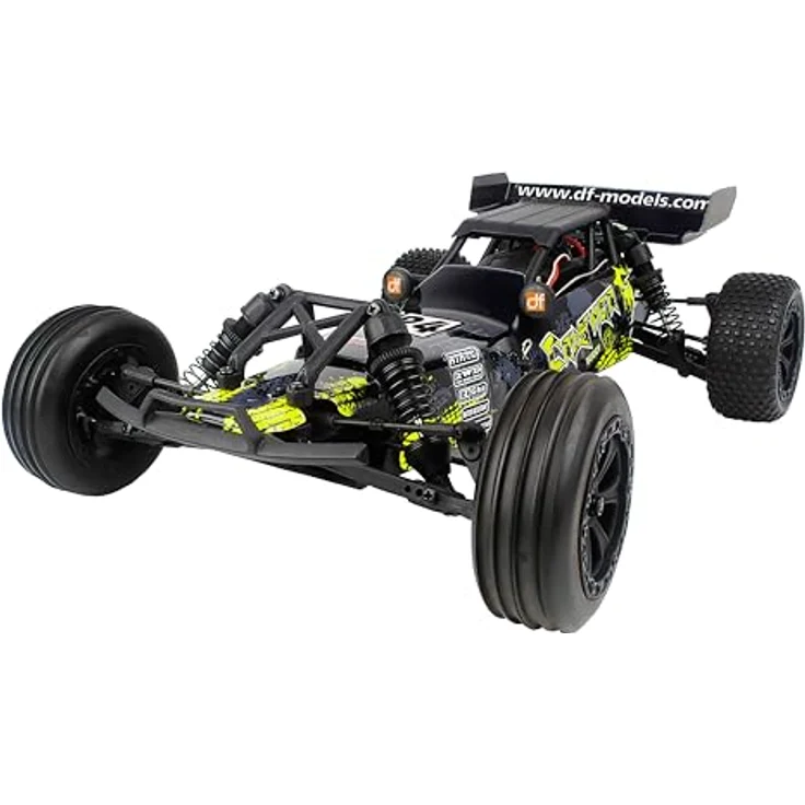 DF Models Crusher Race Buggy V2 – 1:10 RTR 2WD, bis zu 40 km/h, spritzwassergeschützte Elektronik, blau – Bild 2