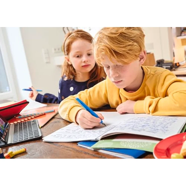 STABILO Füllfederhalter EASYbuddy L, Linkshänder, koralle/rot, ergonomisch mit Soft-Griffzone – Bild 3