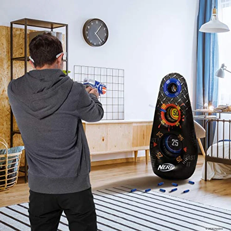 NERF NER0288 - Aufblasbares Ziel, 1,20 m hohes 3-Zonen-Ziel, Spielzeug ab 8 Jahren – Bild 2