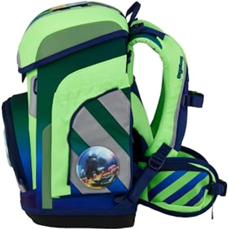 ergobag cubo Set, ergonomischer Schulranzen 5-teilig für 1. Klasse, standfest und individuell gestaltbar, aus 27,7 recycelten PET-Flaschen – Bild 3