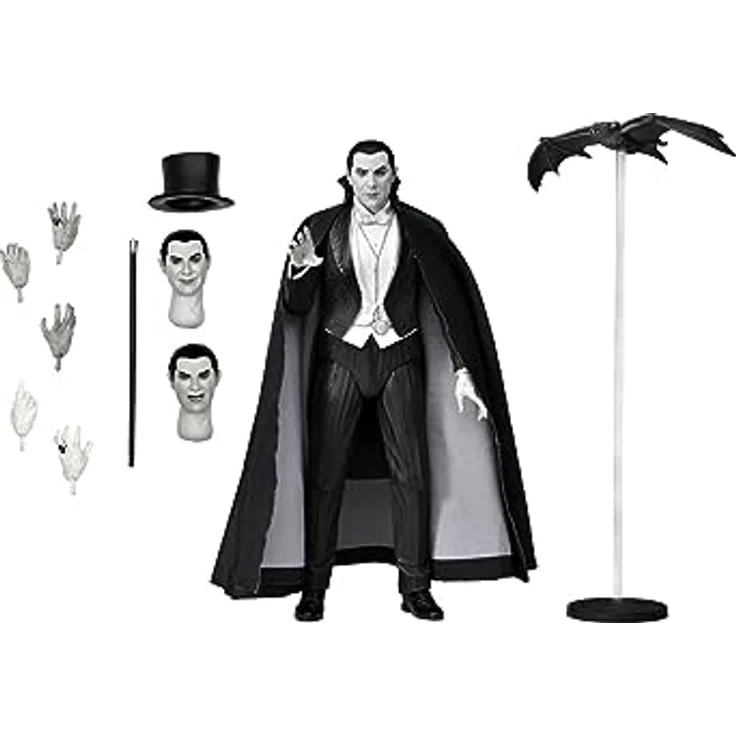 NECA Carfax Abbey Universal Dracula Figur, 18 cm mit Zubehör, schwarz – Bild 1