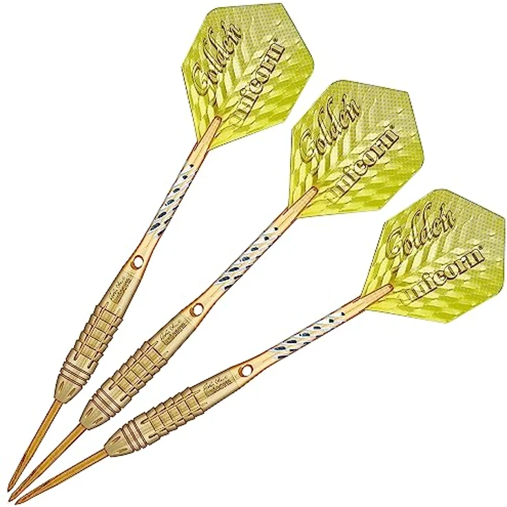 Unicorn Steeltip Dartpfeile Set | John Lowe World Champion Phase 3 Golden 21g | 90% Tungsten Barrels & Volute Points – Bild 5