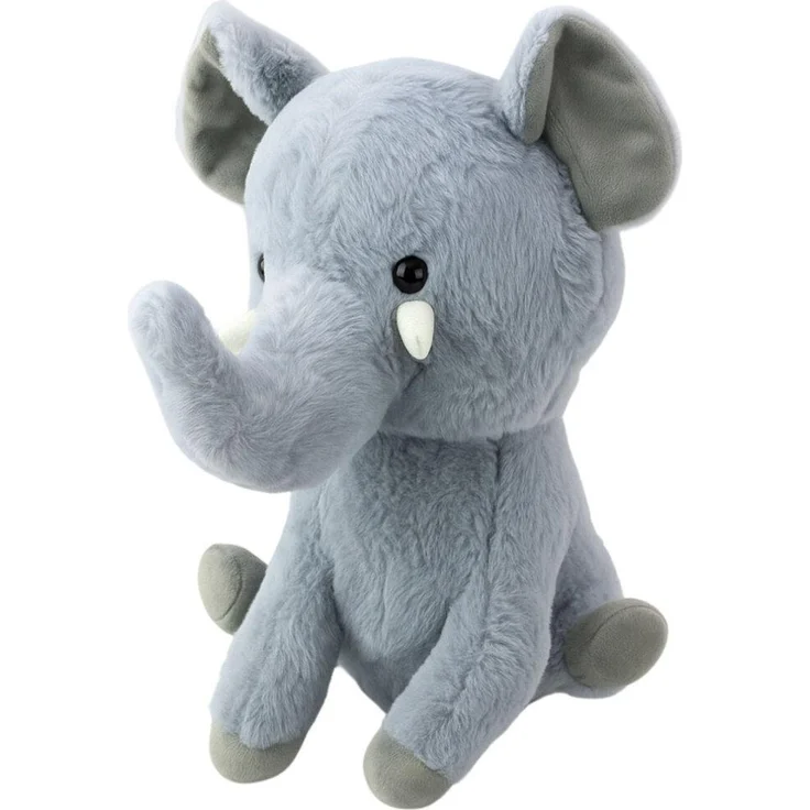 Lean Toys Plüsch Maskottchen Großer Elefant Grau, 36 cm Kuscheltier