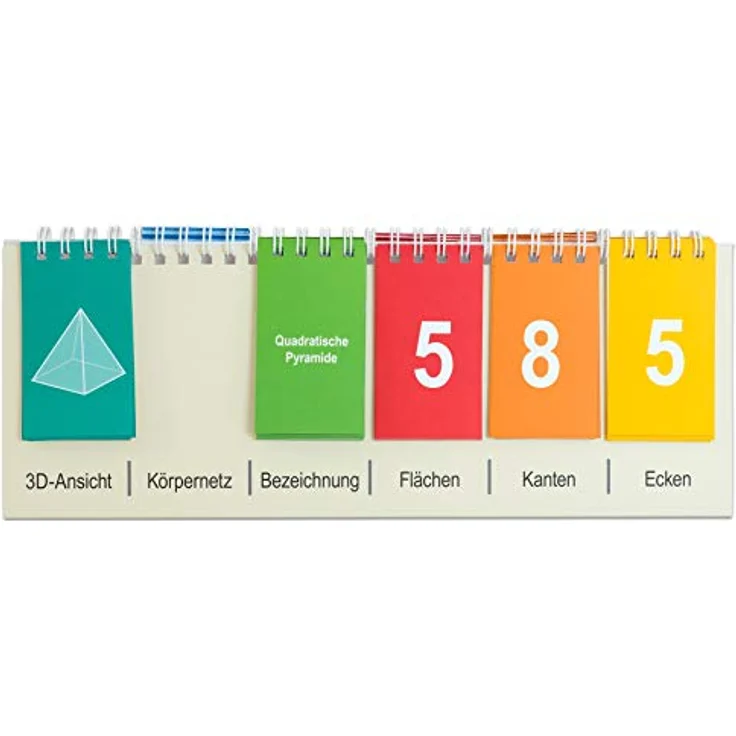Betzold Körper-Flip, Lernspielzeug für Mathematik und Geometrie mit Selbstkontrolle und platzsparendem Design – Bild 4