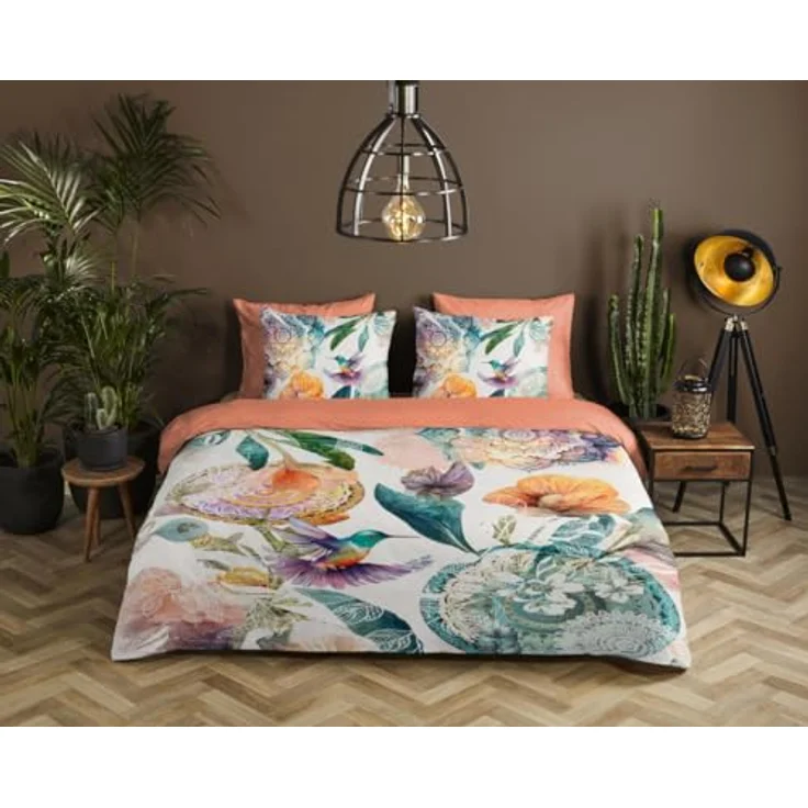 Hip Satin Bettwäsche Bernice 100% Baumwolle | ÖKO-TEX zertifiziert | Hautfreundlich & atmungsaktiv | Kolibri Mandala Terra bunt – Bild 5