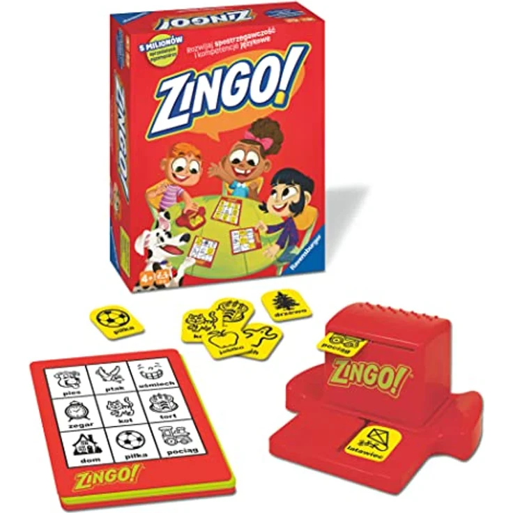 RAVENSBURGER Zingo!, interaktives Brettspiel für Kinder ab 4 Jahren, fördert Lesen, 2-6 Spieler – Bild 1